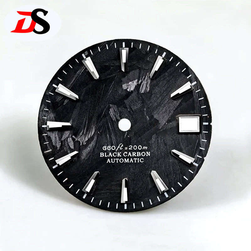 Carbon Fiber Dial Blue Lume GS 28.5mm for NH35/34 Custom Logo