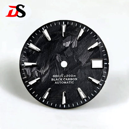 Carbon Fiber Dial Blue Lume GS 28.5mm for NH35/34 Custom Logo