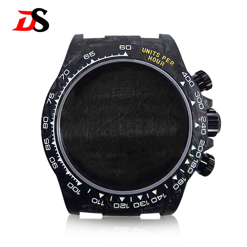 38mm Carbon Fiber Case Carbon Fiber Bezel Sapphire Glass Multi-function Case 3ATM Fit VK63/4130 Movement
