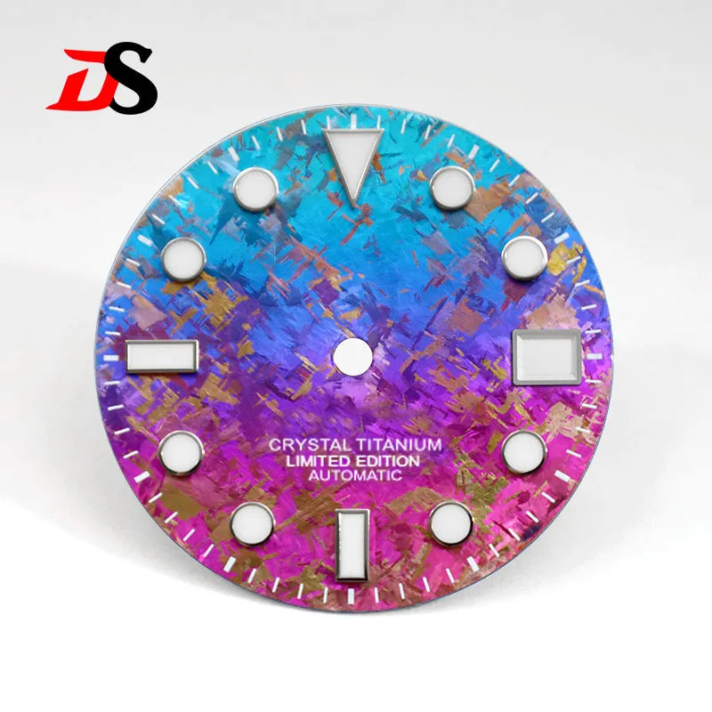 Crystal Titanium Text Dial Chaotic Texture BGW9 C3 Lume NH35 Movement 28.5mm Dial