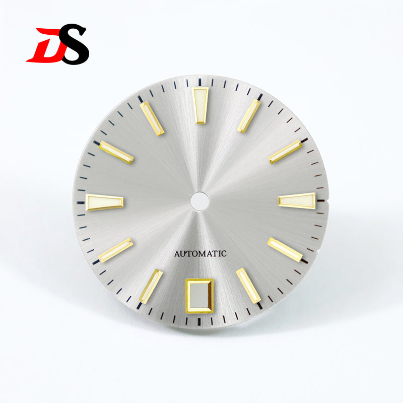 GS 28.5mm Sunburst Dial 6 O'clock Blue Lume NH35 Movement No Lume