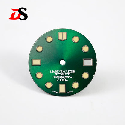 Gold 28.5mm Marinemaster Dial BGW9 C3 Lume NH35NH36 Movement No Tick Mark
