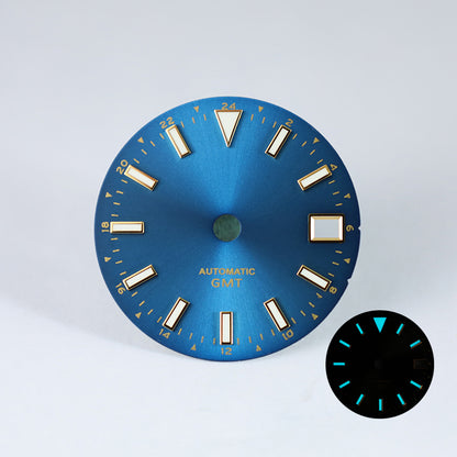 Sunburst Date Dial NH34 GMT Blue Lume