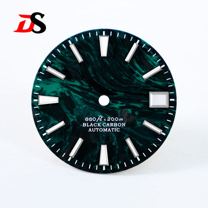 Lava Carbon Fiber No Lume NH35 NH38 Movement 28.5mm