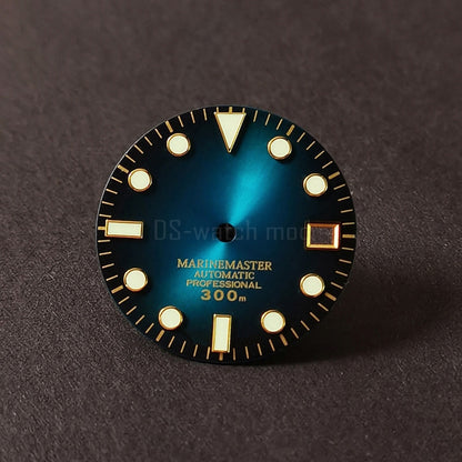 28.5mm Sunburst Matte Dial Gold YM Index BWG9 C3 Lume NH35NH36 Movement