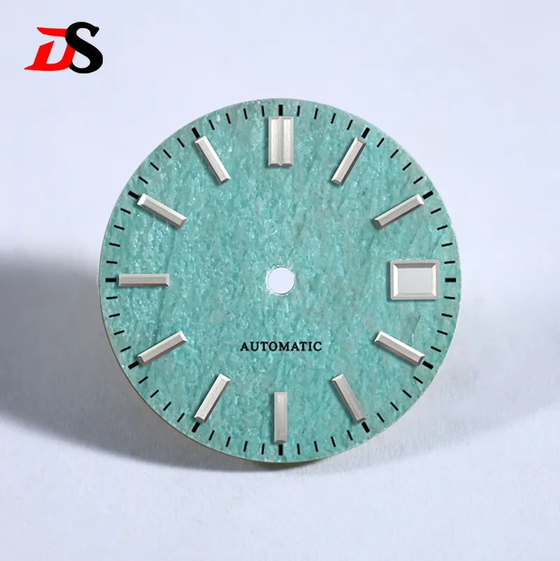 NH35 Dial Tianhe Jade 28.5mm Black Tick Mark NH38 Movement Stone Dial No Date/ Date Blue Lume/no Lume
