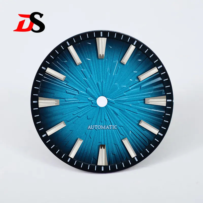 Gradient Wood Grain GS 28.5mm Dial No Lume for NH35/NH38 Movement 3 O'clock Date/no Date