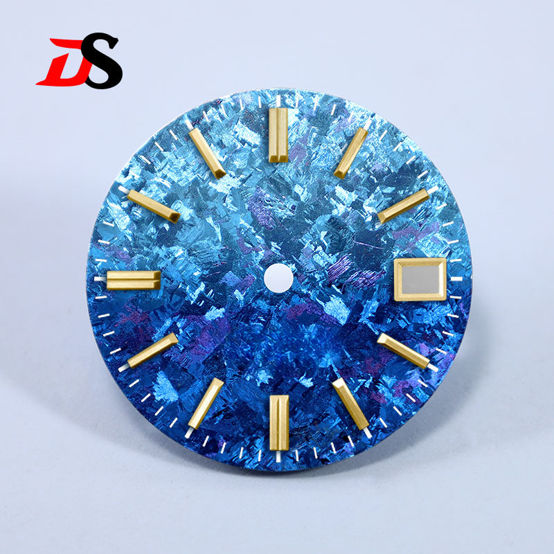 Gradient Blue Purple Dial Crystal Titanium Texture 28.5mm NO Lume NH35 Movement