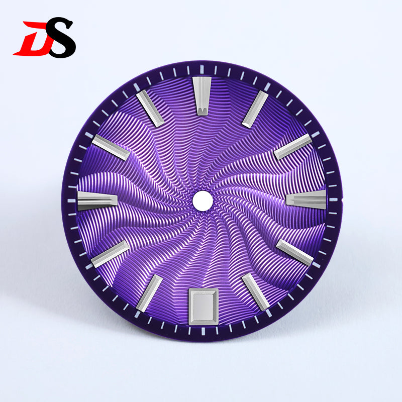 Guilloche Dial 28.5mm No Lume Sterile NH35NH34NH38 Movement 3 O'clock/6 O'clock/no Date