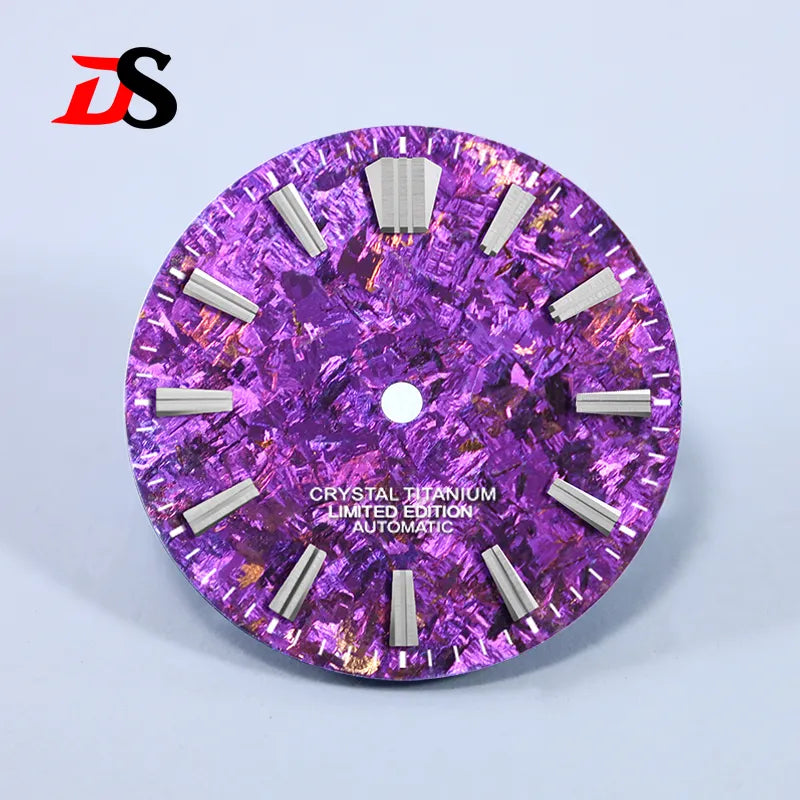 28.5mm Dial Ice Crystal Titanium Dial GS MOD No Lume NH35 Movement No Date Dial