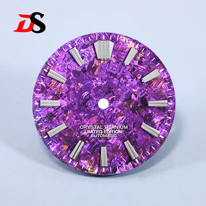 28.5mm Dial Ice Crystal Titanium Dial GS MOD No Lume NH35 Movement No Date Dial