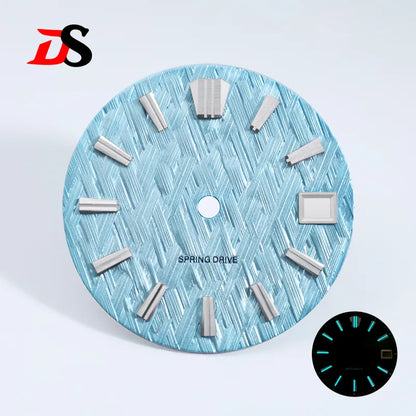 28.5mm Ice Forests Dial Blue Lume NH34 NH35 Movement No Lume No Tick Mark