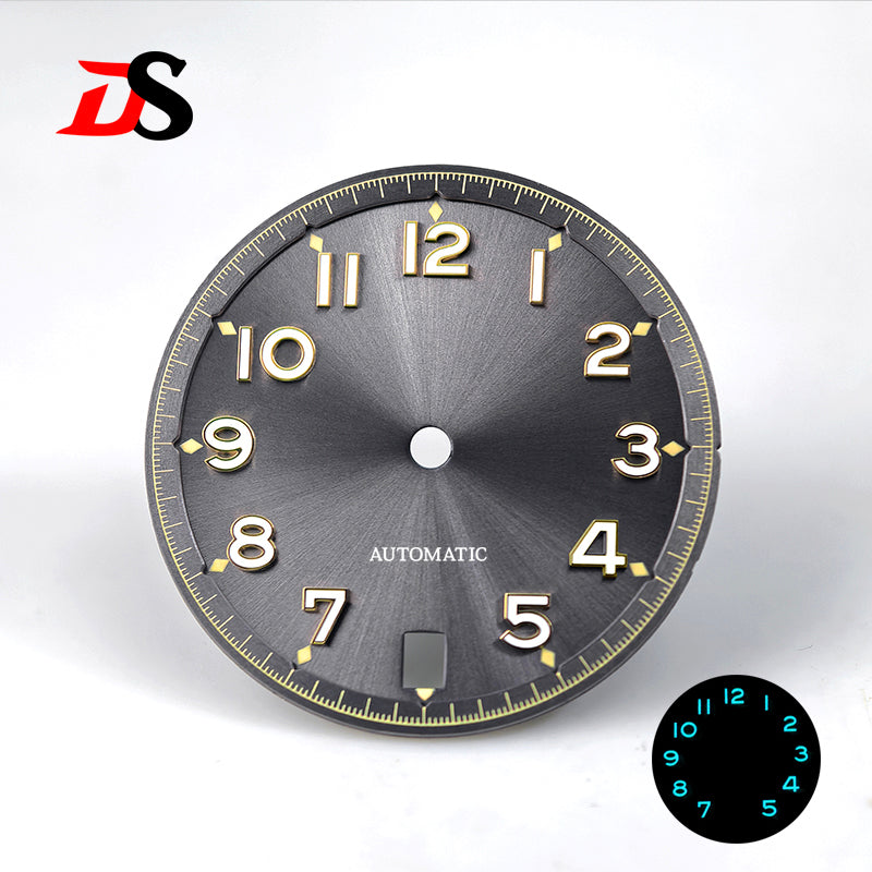 In Stock-Foregoer Dial Blue Lume 28.5mm Number NH35 Dial