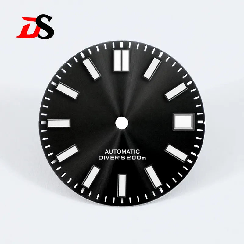 28.5mm Sunburst Dial Matte Blue Lume DIVERS 200m for NH35/NH36 Movement