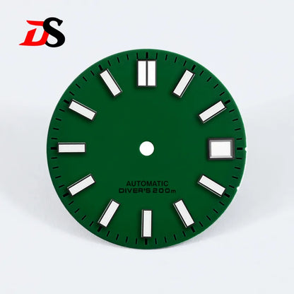 28.5mm Sunburst Dial Matte Blue Lume DIVERS 200m for NH35/NH36 Movement
