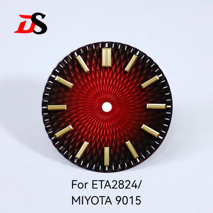 Pineapple Face Dial Gold Index 28.5mm Dial No Lume Suitable for NH35 NH38 ETA2824/MIYOTA 9015 Movement No Date
