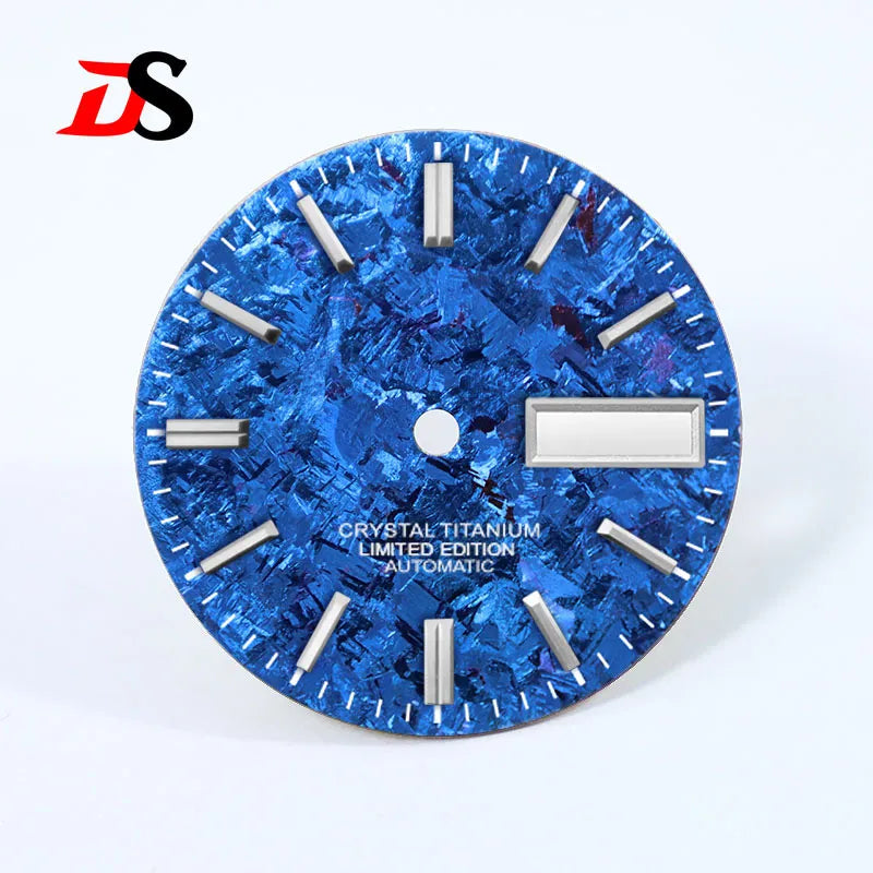 Ice Crystal Titanium Dial 28.5mm DAY DATE No Lume NH35 NH36 Movement