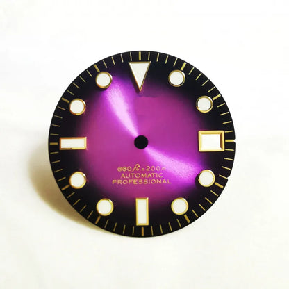 28.5mm Gold Sunburst Dial YM Index Mod NH35 Movement BGW9 C3 Lume