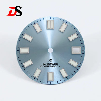 28.5mm Sunburst X Dial Blue Lume for NH35 Movement Watch Accessories