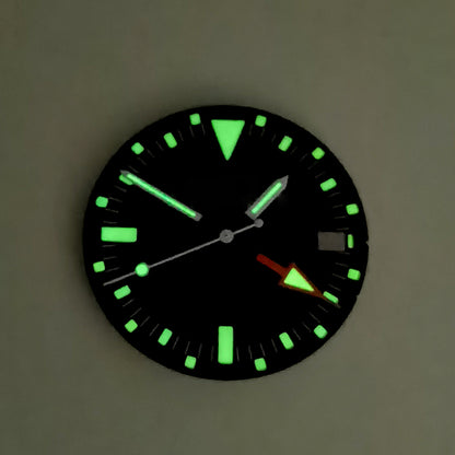 28.5mm Retro Dial Vintage Watch EXP II Green Lume NH35 NH36 Movement Custom Logo Text