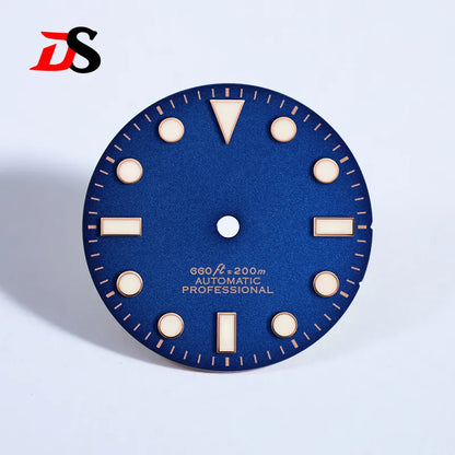 Matte 28.5mm Dial YM SUB BGW9 C3 Lume NH35 Movement Rose Gold Date