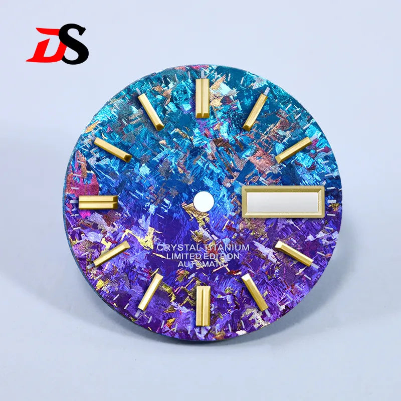 Ice Crystal Titanium Dial 28.5mm DAY DATE No Lume NH35 NH36 Movement