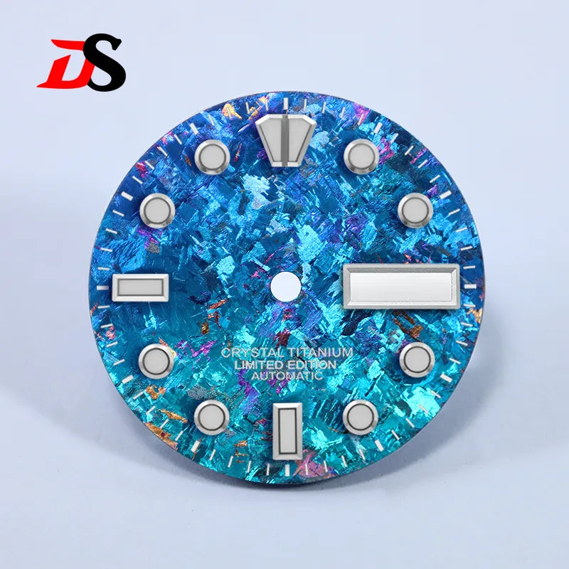 28.5mm Dial BGW9 C3 Lume Ice Crystal Titanium for NH35 NH36 Movement