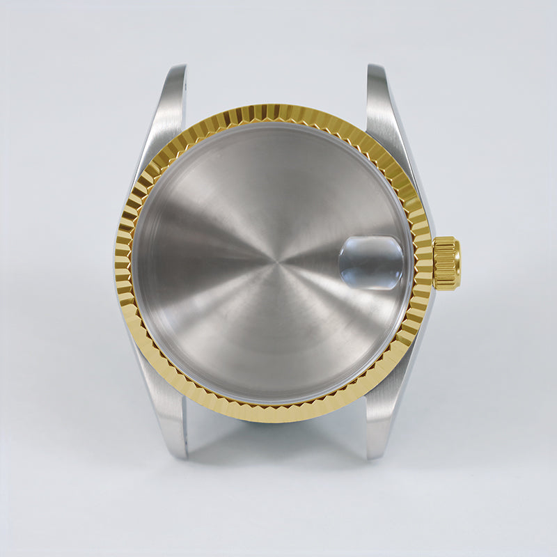 36mm Oyster Case Glass Back Rose Gold Steel Sapphire AR Coating