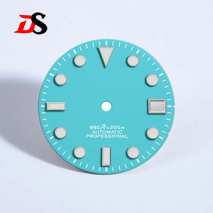 Sub 28.5mm Matte Sunburst Dial BGW9 C3 Lume for NH35NH36 Movement