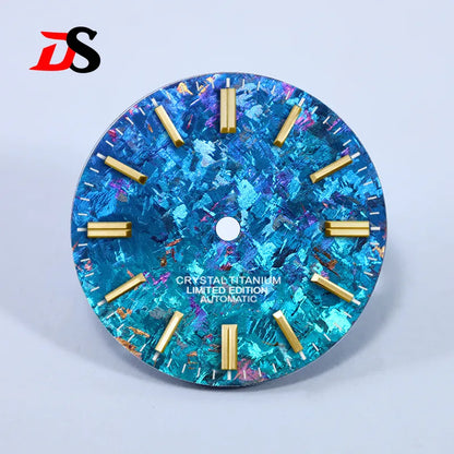 Ice Crystal Titanium 28.5mm Dial No Lume NH35 Movement No Date Dial