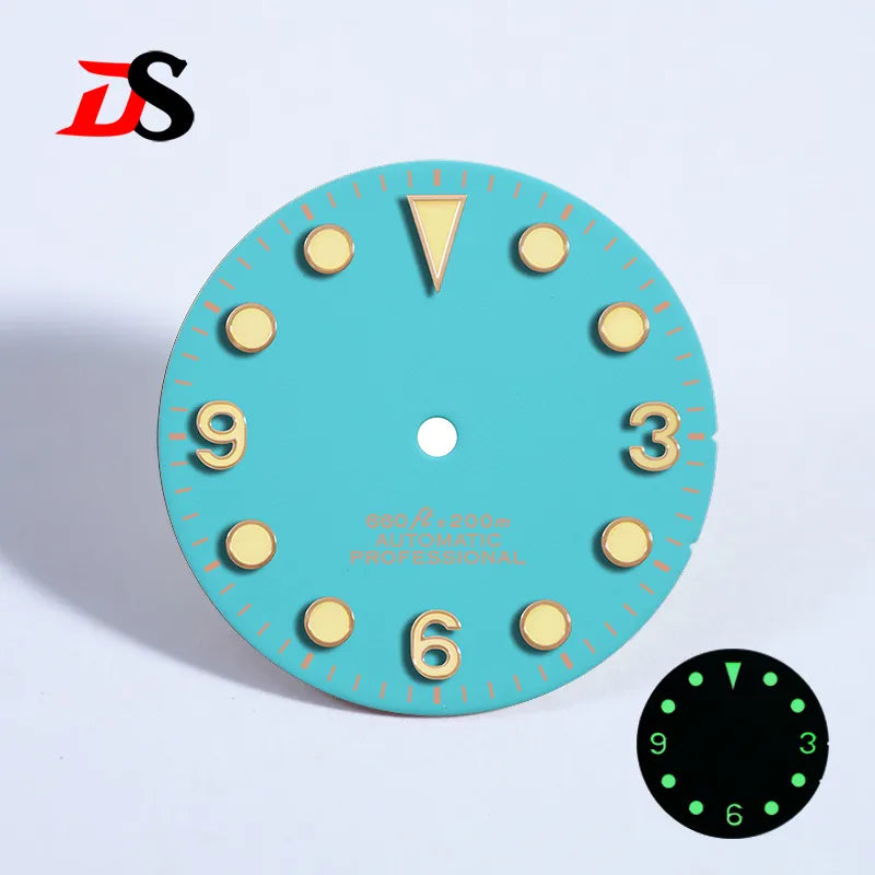 369 Matte Dial Black Tudor-style NH38 Movement Green Lume