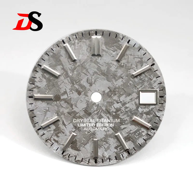 Crystal Titanium Text Dial Chaotic Texture 28.5mm Dial No Lume NH35 Movement