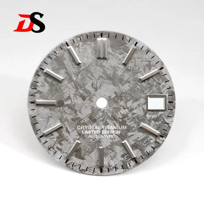 Crystal Titanium Text Dial Chaotic Texture 28.5mm Dial No Lume NH35 Movement