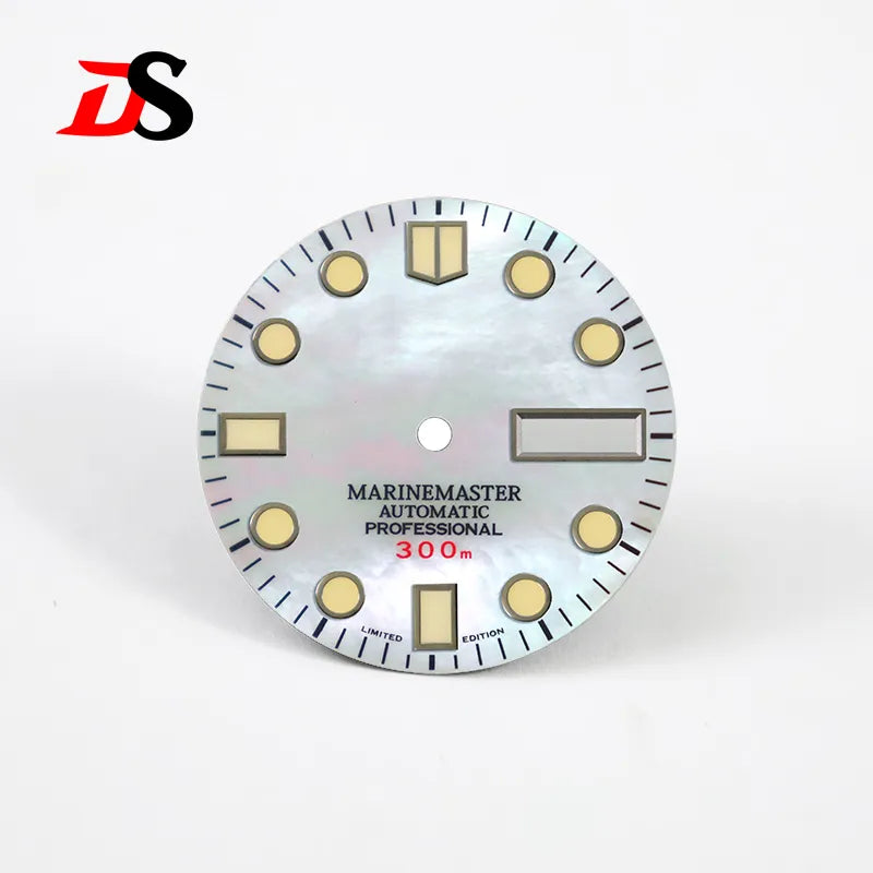 Mother shellfish Marinemaster Dial 28.5mm MOD BGW9 C3 Lume NH35NH36 Movement No Tick Mark