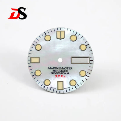 Mother shellfish Marinemaster Dial 28.5mm MOD BGW9 C3 Lume NH35NH36 Movement No Tick Mark