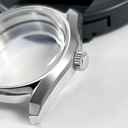 38mm 62GS Case Classic Bubble Dome Glass AR Fit NH34 NH38 28.5mm Dial Steel Screw Crown 10ATM