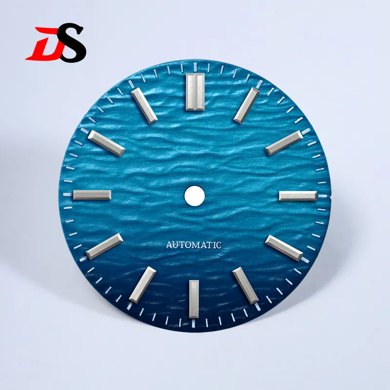 28.5mm Wave Dial Gradient No Lume for NH35/NH38 Movement 3 O'clock Date/no Date