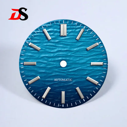 28.5mm Wave Dial Gradient No Lume for NH35/NH38 Movement 3 O'clock Date/no Date