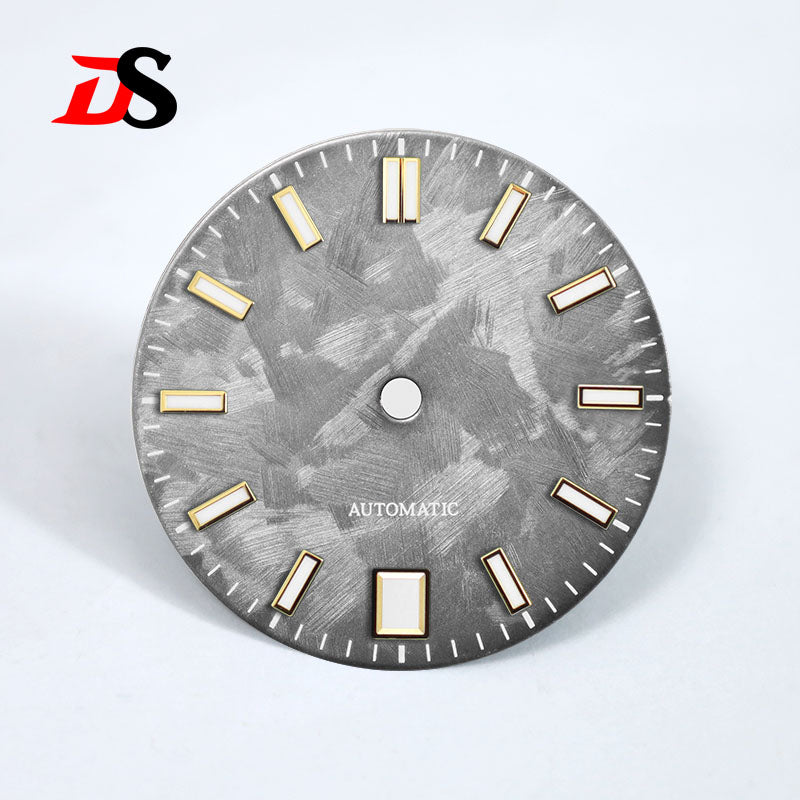 6 O'clock Date Shunbun Dial DATE JUST NH35 Blue Lume Sakura Pink 28.5mm for SKX007 S Mod