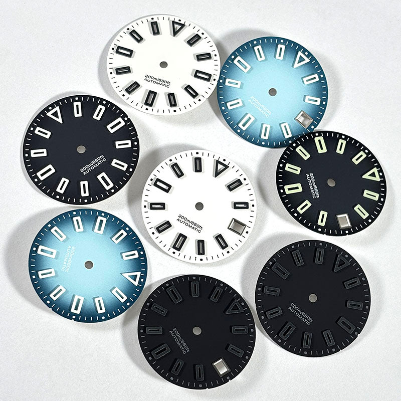 28.5mm Matte Dial Hollow Index BGW9 C3 Lume SKX007 for NH36 Movement No Date Window
