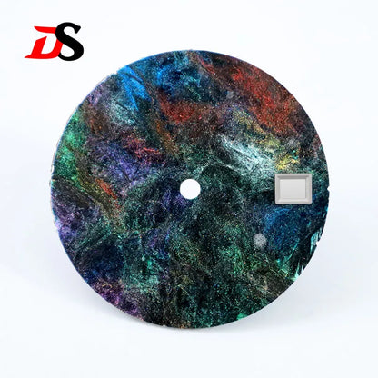 28.5mm Carbon Fiber Dial Rich Color Lava Texture Blank Surface NH35NH38 Movement Date