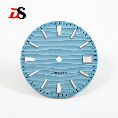 28.5mm Wave Dial Blue Lume NH35 NH34 Movement