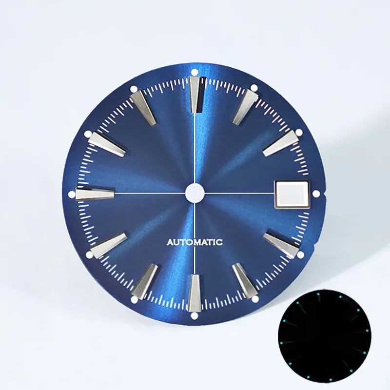 Sunburst Date Dial Green Lume NH35 movement