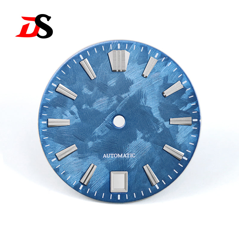 6 O'clock Date Shunbun and Sea of Clouds Dial NH35 No Lume Sakura Pink Spring 28.5mm for SKX007 GS Mod