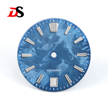 6 O'clock Date Shunbun and Sea of Clouds Dial NH35 No Lume Sakura Pink Spring 28.5mm for SKX007 GS Mod