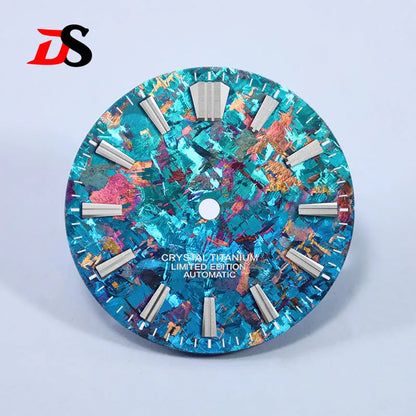 28.5mm Dial Ice Crystal Titanium Dial GS MOD No Lume NH35 Movement No Date Dial