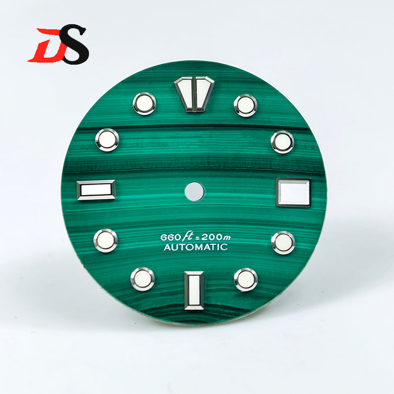 Natural malachite blue luminous stone dial NH35NH36 movement 28.5mm