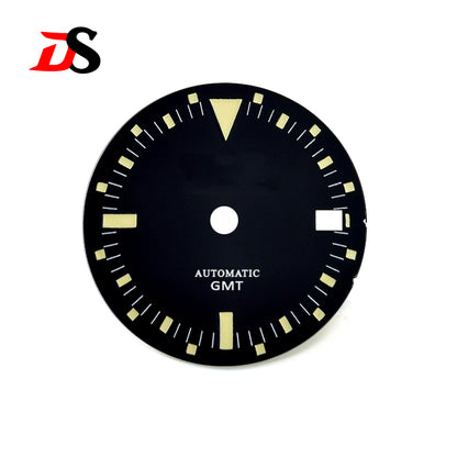 28.5mm Retro Dial Vintage Watch EXP II Green Lume NH35 NH36 Movement Custom Logo Text