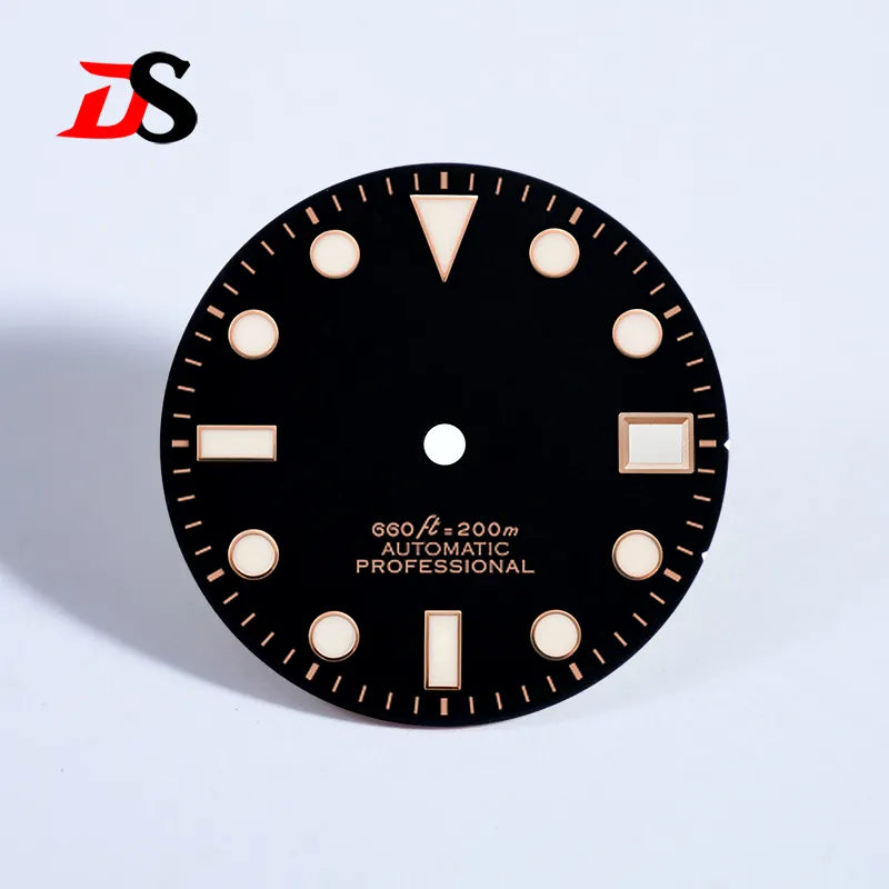 Matte 28.5mm Dial YM SUB BGW9 C3 Lume NH35 Movement Rose Gold Date