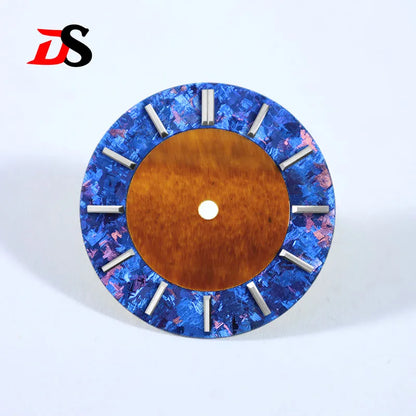 No Tick Mark Dial Lapis Lazuli Cryolite Dial Creative Stitching NH38 Movement No Date Tiger's Eye Blue Sand